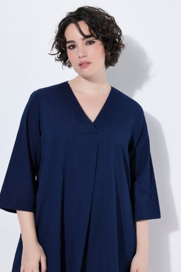 Ulla Popken 852191 Traper haljina s džepovima Denim plava - Haljine - Haljine za sve veličine