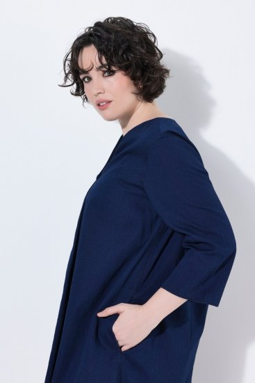 Ulla Popken 852191 Traper haljina s džepovima Denim plava - Haljine - Haljine za sve veličine