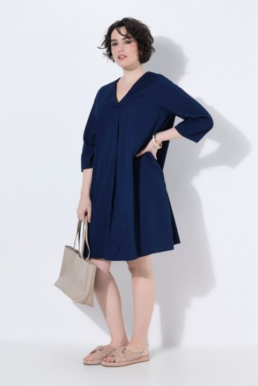 Ulla Popken 852191 Traper haljina s džepovima Denim plava - Haljine - Haljine za sve veličine