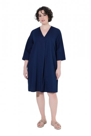 Ulla Popken 852191 Traper haljina s džepovima Denim plava - Haljine - Haljine za sve veličine