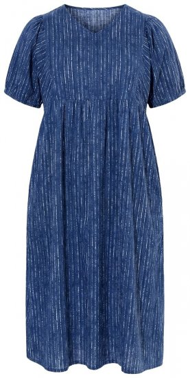 Ulla Popken 852214 Prugasta midi haljina Tamnoplava - Midi haljine - Ženske midi haljine plus size