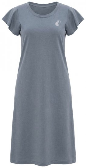 Ulla Popken 852218 Midi haljina kratkih rukava Siva - Midi haljine - Ženske midi haljine plus size