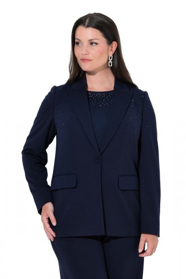 Ulla Popken 852498 Sako sa strasom Tamnoplava - Sakoi - Sakoi u velikim veličinama za žene