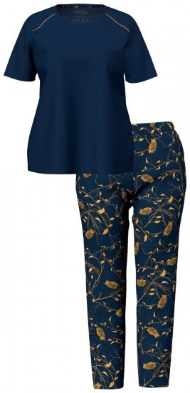 Ulla Popken 852577 Pidžama s uzorkom Tamnoplava - Pidžame/Loungewear - 