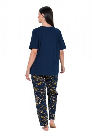 Ulla Popken 852577 Pidžama s uzorkom Tamnoplava - Pidžame/Loungewear - 