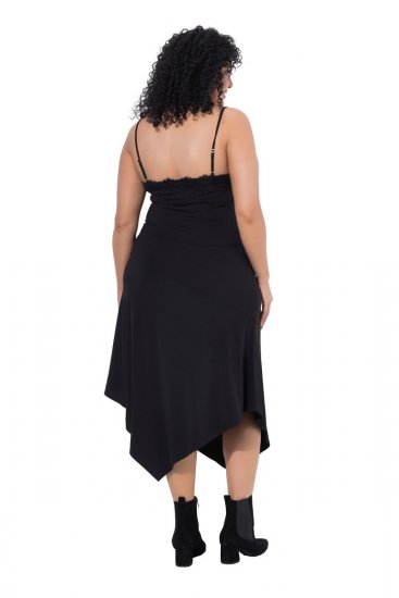 Ulla Popken 852636 Haljina na preklop Crna - Haljine od jerseyja - 