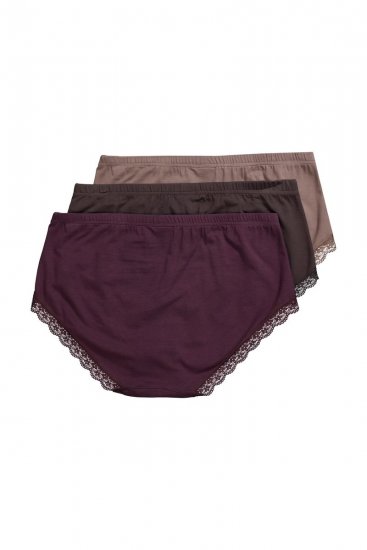 Ulla Popken 852698 Gaćice 3 kom Smeđa - Gaćice - 
