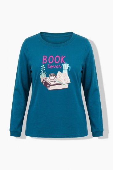 Ulla Popken 852710 Kućni pulover dugih rukava Petrolej - Pidžame/Loungewear - 