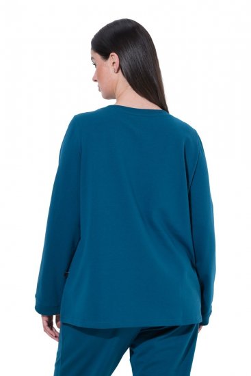 Ulla Popken 852710 Kućni pulover dugih rukava Petrolej - Pidžame/Loungewear - 