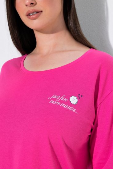 Ulla Popken 852747 Gornji dio pidžame dugih rukava Ružičasta - Pidžame/Loungewear - 