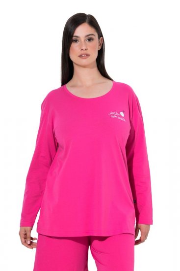 Ulla Popken 852747 Gornji dio pidžame dugih rukava Ružičasta - Pidžame/Loungewear - 