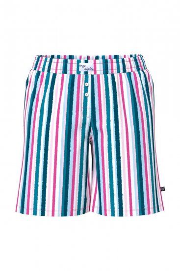 Ulla Popken 852752 Kratke hlače za pidžamu s prugama 2 kom Ružičasta - Pidžame/Loungewear - 