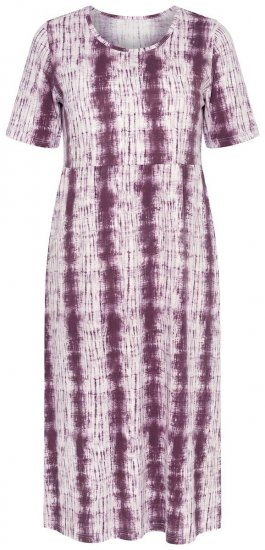 Ulla Popken 852854 Prugasta midi haljina Smeđa - Midi haljine - Ženske midi haljine plus size