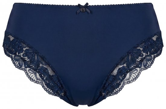 Ulla Popken 852930 Gaćice s čipkom Tamnoplava - Gaćice - 