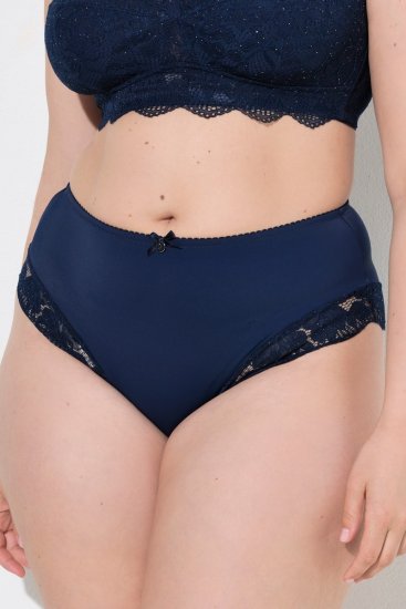 Ulla Popken 852930 Gaćice s čipkom Tamnoplava - Gaćice - 