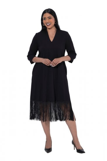 Ulla Popken 852937 Haljina od jerseya Crna - Haljine od jerseyja - 