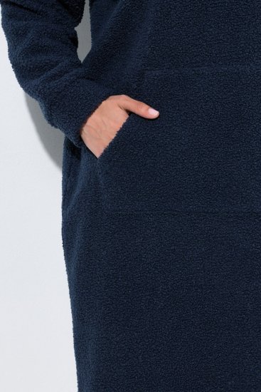 Ulla Popken 853353 Kućna haljina s kapuljačom Tamnoplava - Pidžame/Loungewear - 