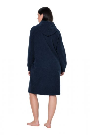 Ulla Popken 853353 Kućna haljina s kapuljačom Tamnoplava - Pidžame/Loungewear - 