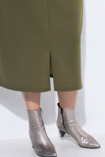 Ulla Popken 853510 Midi haljina s džepovima Kaki - Midi haljine - Ženske midi haljine plus size