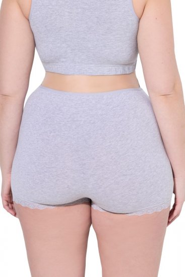 Ulla Popken 853631 Trudničke gaćice s čipkom Siva melange - Gaćice - 