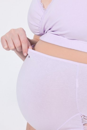 Ulla Popken 853640 Trudničke gaćice s čipkom Starinsko ružičasta - Gaćice - 