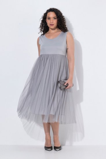 Ulla Popken 853879 Midi haljina A-kroja Siva - Midi haljine - Ženske midi haljine plus size