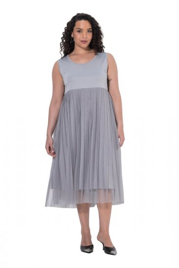 Ulla Popken 853879 Midi haljina A-kroja Siva - Midi haljine - Ženske midi haljine plus size