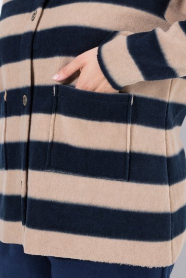 Ulla Popken 854366 Flis jakna Svijetlosmeđa - Jakne - Jakne za žene velikih veličina