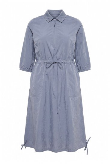 Ulla Popken 854413 Midi haljina s vezicom Siva - Midi haljine - Ženske midi haljine plus size