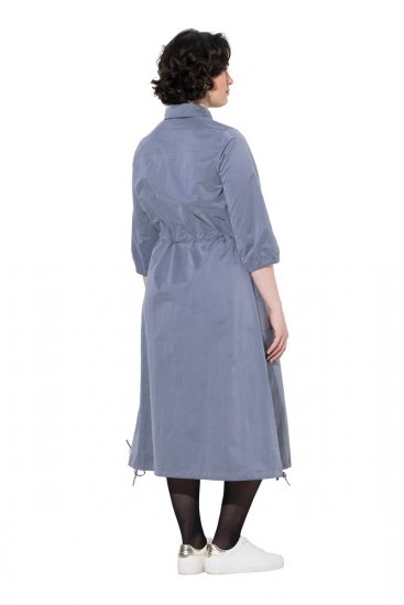 Ulla Popken 854413 Midi haljina s vezicom Siva - Midi haljine - Ženske midi haljine plus size