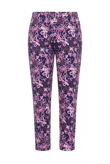 Ulla Popken 856141 Pidžama dugih rukava Tamnoplava - Pidžame/Loungewear - 