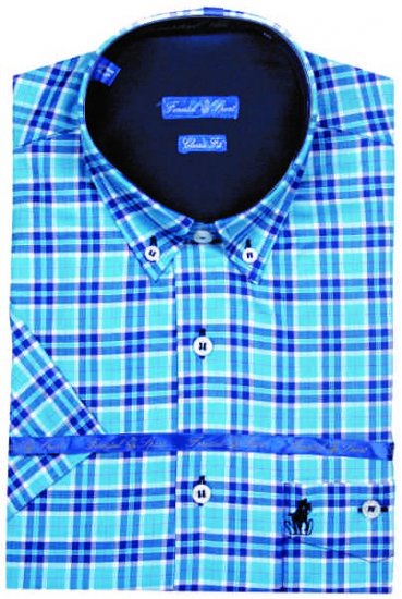 Forestal 901220E Check Shirt Blue - Košulje - Muške Košulje Veliki Brojevi