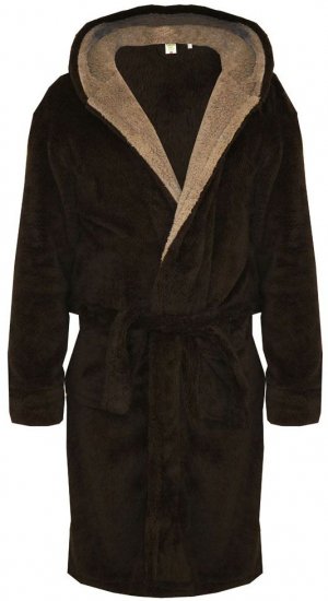 D555 Newquay Bathrobe Black - Donje rublje & kupaće hlače - muške donje rublje veliki brojevi