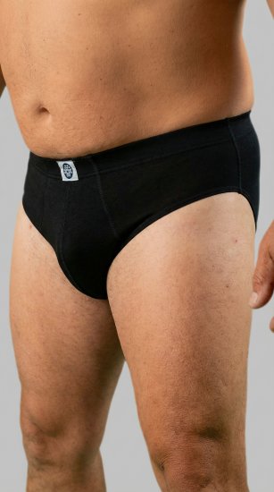 20 Nodi 974 Stretch Cotton Briefs with Internal Elastic Band and Low Rise Black - Bokserice - Muške Bokserice Veliki Brojevi