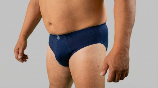 20 Nodi 974 Stretch Cotton Briefs with Internal Elastic Band and Low Rise Navy - Bokserice - Muške Bokserice Veliki Brojevi