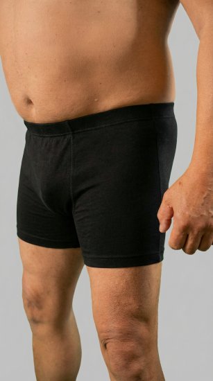 20 Nodi 978 Stretch Cotton Boxer with Internal Elastic Band Black - Bokserice - Muške Bokserice Veliki Brojevi