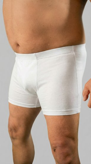 20 Nodi 978 Stretch Cotton Boxer with Internal Elastic Band White - Bokserice - Muške Bokserice Veliki Brojevi