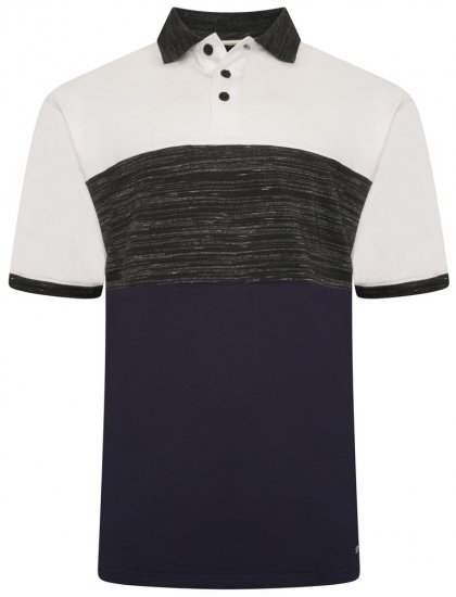 Kam Jeans 5484 Cut & Saw Inject Polo Shirt Charcoal - Polo majice - Muške Polo Majice Veliki Brojevi