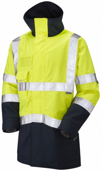 Leo Clovelly Breathable Executive Anorak Hi-Vis Yellow/Navy - Radna odjeća - Radna Odjeća Veliki Brojevi
