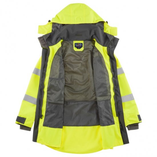 Leo Eastleigh Ecoviz 10K Performance Breathable Anorak Hi-Vis Yellow - Radna odjeća - Radna Odjeća Veliki Brojevi