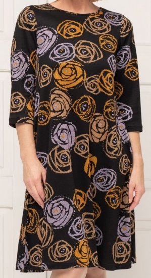 Scandinavian Caramel Flower Petals Dress Lavender and Orange - ODJEĆA ZA ŽENE 40-66 - 