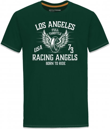 Motley Denim Barnet T-Shirt Racing Green - Majice Kratkih Rukava - Muške Majice Kratkih Rukava Veliki Brojevi 