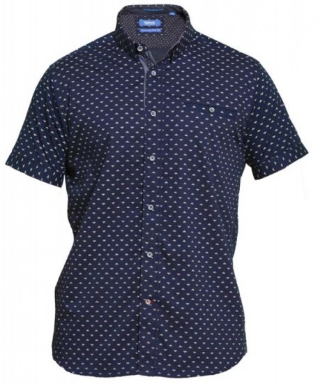 D555 Barrington Short Sleeve Shirt Navy - Košulje - Muške Košulje Veliki Brojevi