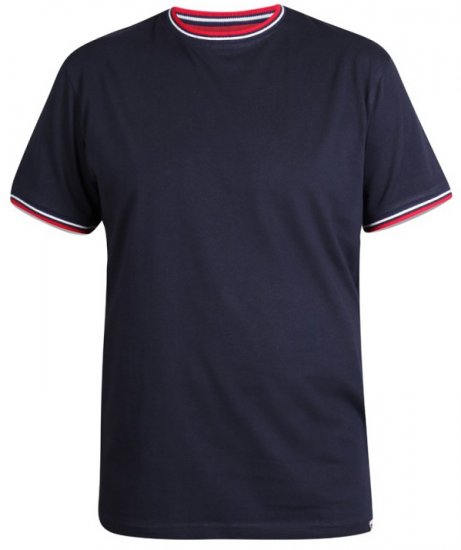 D555 Bates T-shirt Navy - Majice Kratkih Rukava - Muške Majice Kratkih Rukava Veliki Brojevi 