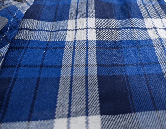 Kam Jeans 6369 Checked Short Sleeve Shirt Blue - Košulje - Muške Košulje Veliki Brojevi
