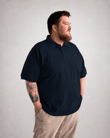 Motley Denim Bratislava Polo Navy - Polo majice - Muške Polo Majice Veliki Brojevi