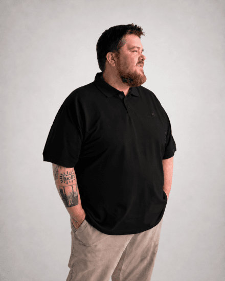 Motley Denim Bratislava Polo Black - Polo majice - Muške Polo Majice Veliki Brojevi