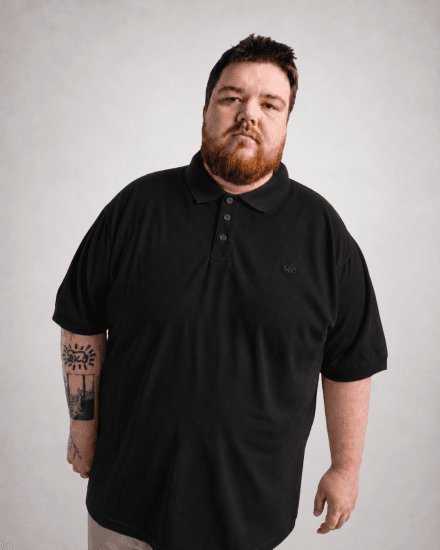 Motley Denim Bratislava Polo Black - Polo majice - Muške Polo Majice Veliki Brojevi