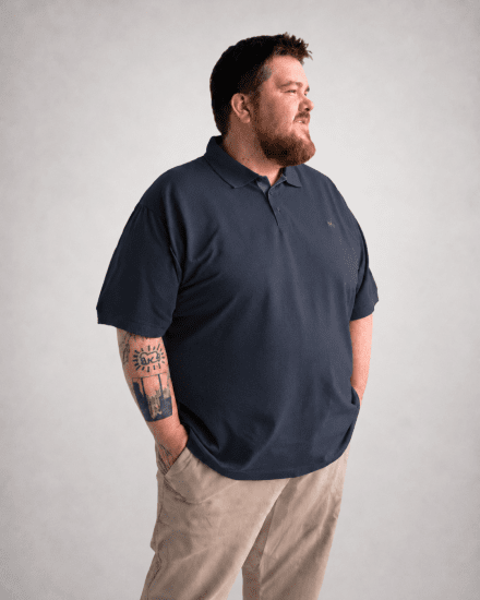 Motley Denim Bratislava Polo Dark Indigo - Polo majice - Muške Polo Majice Veliki Brojevi