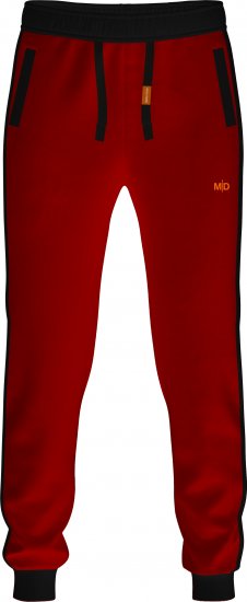 Motley Denim Bremen Sweatpants Red/Black - Sportske hlače & kratke - Muške Trenirke Veliki Brojevi